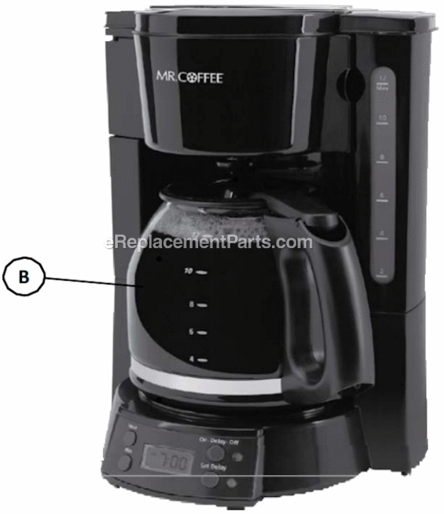 Page A Diagram and Parts List for BVMC-EVX23  Mr Coffee Coffee Maker